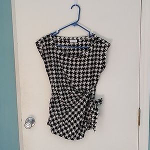 Black and White Blouse